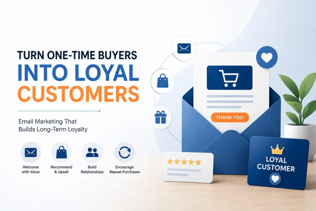 Email marketing turning one-time buyers into loyal customers.