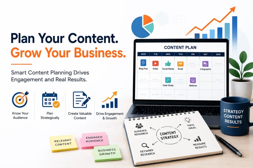 Content planning strategy driving engagement and business growth.