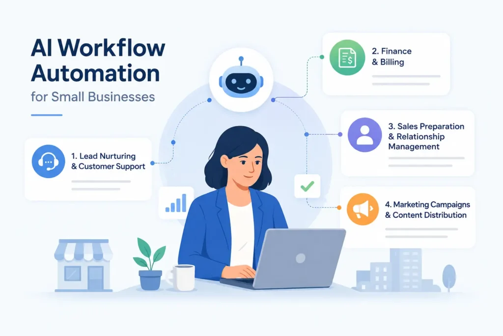 AI workflow automation for small businesses.